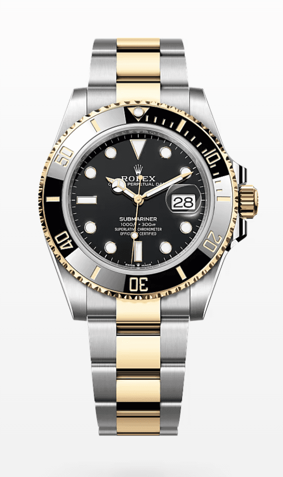Rolex Submariner Date Black Dial 41mm Two-Tone Yellow Gold and Stainless Steel