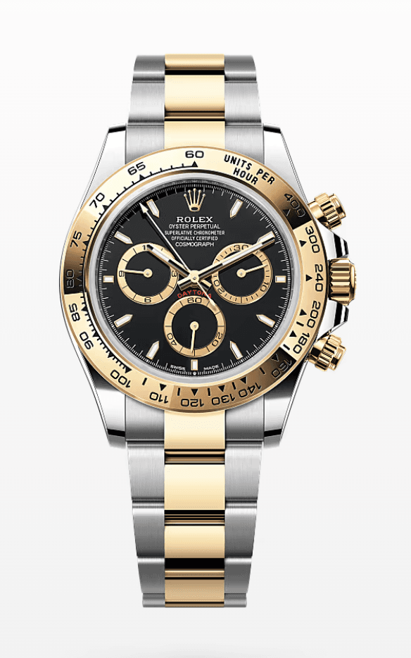 Rolex Daytona Black Dial 40mm Two-Tone Yellow Gold and Stainless Steel