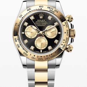 Rolex Daytona Black Dial with Diamond Markers 40mm Two-Tone Yellow Gold and Stainless Steel