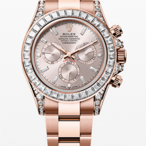 Rolex Daytona Sundust Dial with Baguette Markers and Bezel 40mm Full Everose Gold