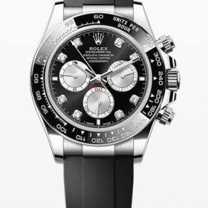 Rolex Oysterflex Daytona Black Dial with Diamond Markers 40mm White Gold