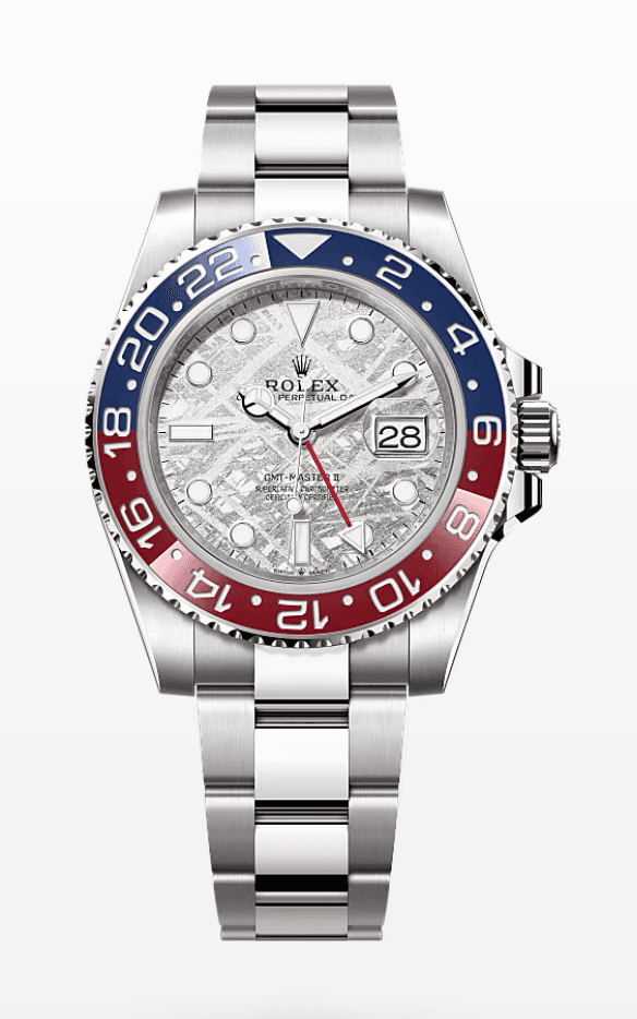 Rolex GMT-Master 2 Pepsi Meteorite Dial 41mm Full White Gold