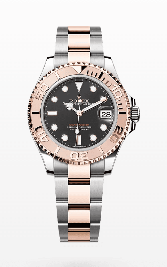 Rolex Yacht-Master Black Dial 37mm Two-Tone Everose Gold and Stainless Steel