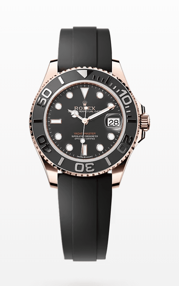 Rolex Oysterflex Yacht-Master Black Dial 37mm Everose Gold