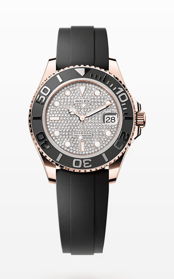 Rolex Oysterflex Yacht-Master Diamond Pave Dial 37mm Everose Gold