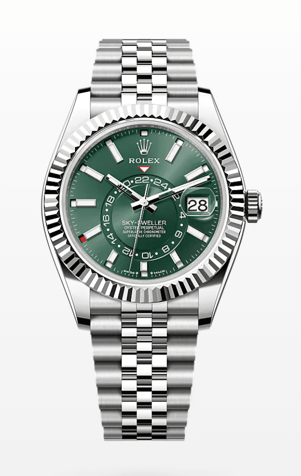 Rolex Sky-Dweller Green Dial 42mm Jubilee Bracelet Stainless Steel