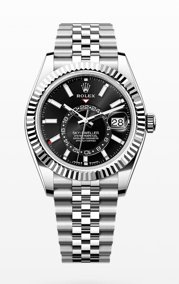 Rolex Sky-Dweller Black Dial 42mm Jubilee Bracelet Stainless Steel