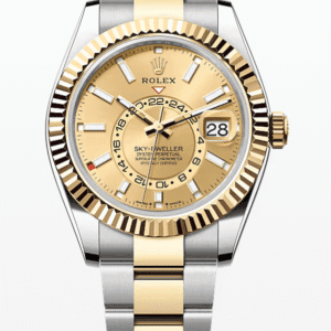 Rolex Sky-Dweller Champagne Dial 42mm Oyster Bracelet Two-Tone Yellow Gold and Stainless Steel