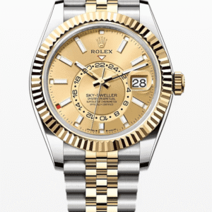 Rolex Sky-Dweller Champagne Dial 42mm Jubilee Bracelet Two-Tone Yellow Gold and Stainless Steel