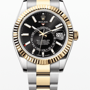 Rolex Sky-Dweller Black Dial 42mm Oyster Bracelet Two-Tone Yellow Gold and Stainless Steel
