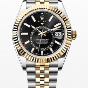 Rolex Sky-Dweller Black Dial 42mm Jubilee Bracelet Two-Tone Yellow Gold and Stainless Steel