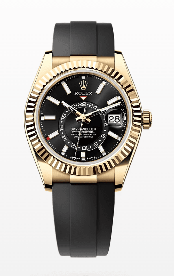 Rolex Oysterflex Sky-Dweller Black Dial 42mm Yellow Gold