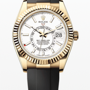 Rolex Oysterflex Sky-Dweller White Dial 42mm Yellow Gold