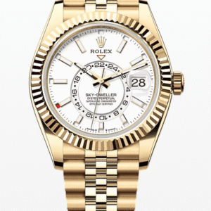 Rolex Oysterflex Sky-Dweller White Dial 42mm Jubilee Bracelet Full Yellow Gold