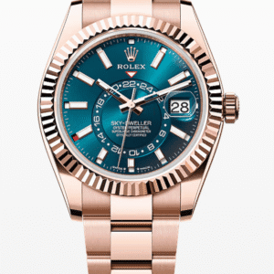 Rolex Oysterflex Sky-Dweller Blue Dial 42mm Oyster Bracelet Full Everose Gold