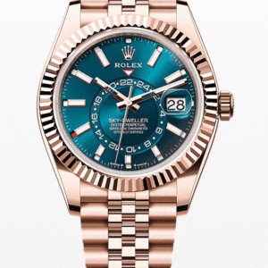 Rolex Oysterflex Sky-Dweller Blue Dial 42mm Jubilee Bracelet Full Everose Gold