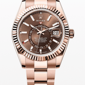 Rolex Oysterflex Sky-Dweller Chocolate Dial 42mm Oyster Bracelet Full Everose Gold