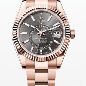 Rolex Oysterflex Sky-Dweller Slate Dial 42mm Oyster Bracelet Full Everose Gold