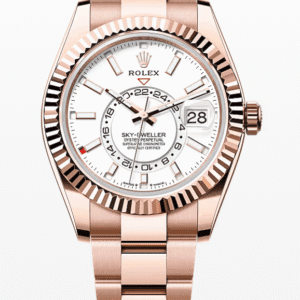 Rolex Oysterflex Sky-Dweller White Dial 42mm Oyster Bracelet Full Everose Gold
