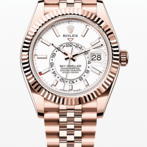Rolex Oysterflex Sky-Dweller White Dial 42mm Jubilee Bracelet Full Everose Gold