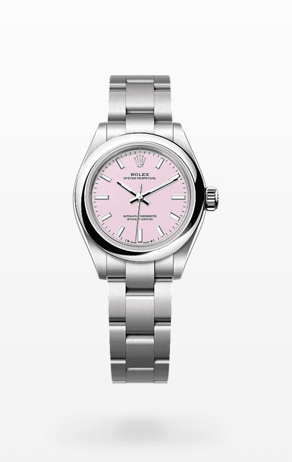 Rolex Oyster Perpetual Candy Pink Dial 28mm Stainless Steel