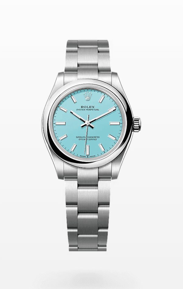 Rolex Oyster Perpetual Turquoise Blue Dial 31mm Stainless Steel
