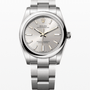 Rolex Oyster Perpetual Silver Dial 34mm Stainless Steel