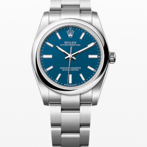 Rolex Oyster Perpetual Blue Dial 34mm Stainless Steel