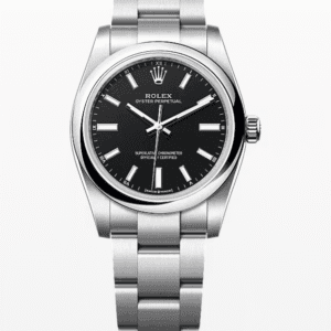 Rolex Oyster Perpetual Black Dial 34mm Stainless Steel
