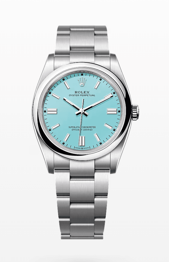 Rolex Oyster Turquoise Dial 36mm Stainless Steel