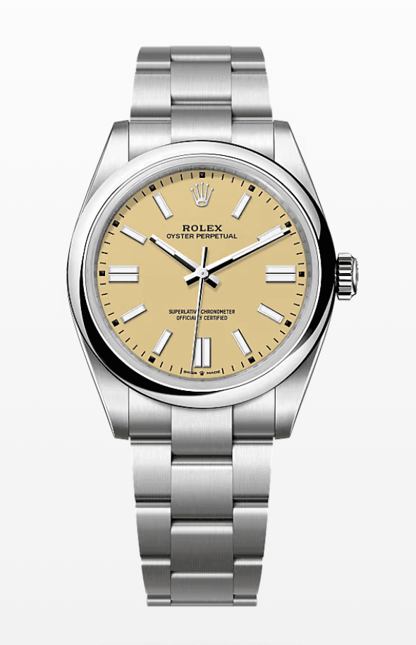 Rolex Oyster Perpetual Beige Dial 41mm Stainless Steel