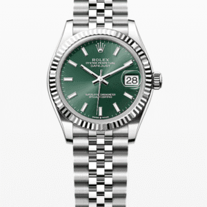 Rolex Datejust Green Dial Fluted Bezel Jubilee Bracelet 31mm Stainless Steel
