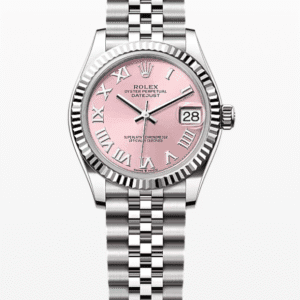 Rolex Datejust Pink Roman Dial Fluted Bezel Jubilee Bracelet 31mm Stainless Steel