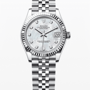 Rolex Datejust Mother of Pearl Dial with Diamond Markers Fluted Bezel Jubilee Bracelet 31mm Stainless Steel