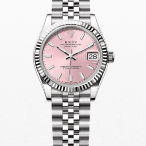 Rolex Datejust Pink Dial Fluted Bezel Jubilee Bracelet 31mm Stainless Steel