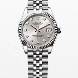 Rolex Datejust Silver Dial with Diamond Markers Fluted Bezel Jubilee Bracelet 31mm Stainless Steel