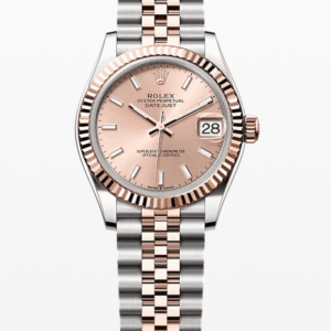 Rolex Datejust Pink Dial Fluted Bezel Jubilee Bracelet 31mm Two-Tone Everose Gold and Stainless Steel