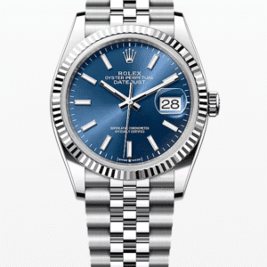 Rolex Datejust Blue Dial Fluted Bezel Jubilee Bracelet 36mm Stainless Steel