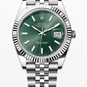 Rolex Datejust Green Dial Fluted Bezel Jubilee Bracelet 41mm Stainless Steel