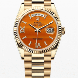 Rolex Daydate Carnelian Dial with Diamond Markers 36mm Full Yellow Gold