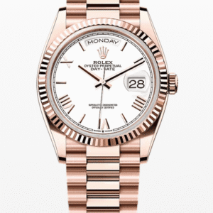 Rolex Daydate White Roman Dial 36mm Full Everose Gold