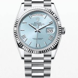 Rolex Daydate Ice Blue Roman Dial 36mm Platinum
