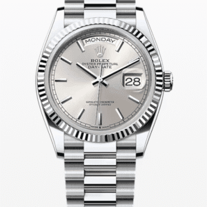 Rolex Daydate Silver Dial 36mm Platinum