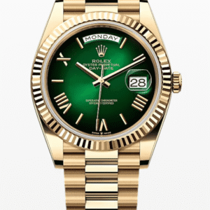Rolex Daydate Green Ombre Dial 40mm Full Yellow Gold