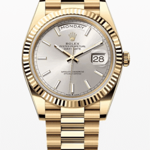 Rolex Daydate Silver Dial 40mm Full Yellow Gold