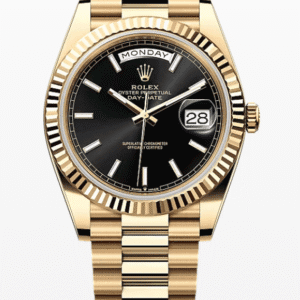 Rolex Daydate Black Dial 40mm Full Yellow Gold