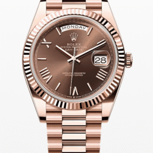 Rolex Daydate Chocolate Roman Dial 40mm Full Everose Gold