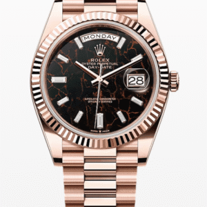 Rolex Daydate Eisenkiesel Dial with Baguette Markers 40mm Full Everose Gold