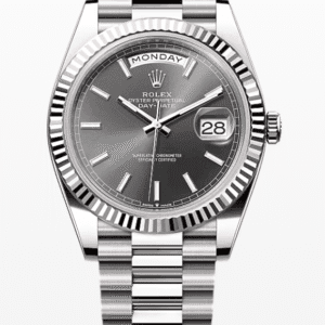 Rolex Daydate Grey Dial 40mm Full White Gold