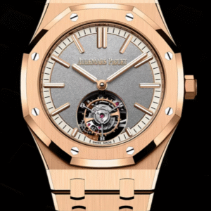 Audemars Piguet Royal Oak 41mm Flying Tourbillon Ivory Grey Dial Full Rose Gold